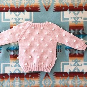 Viola Kalinka Kids Handmade Sweater, Blush, 3T